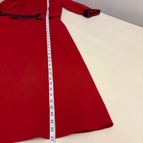 Boden Nerissa Ponte Midi Dress Red Navy size 12 - Picture 12 of 16